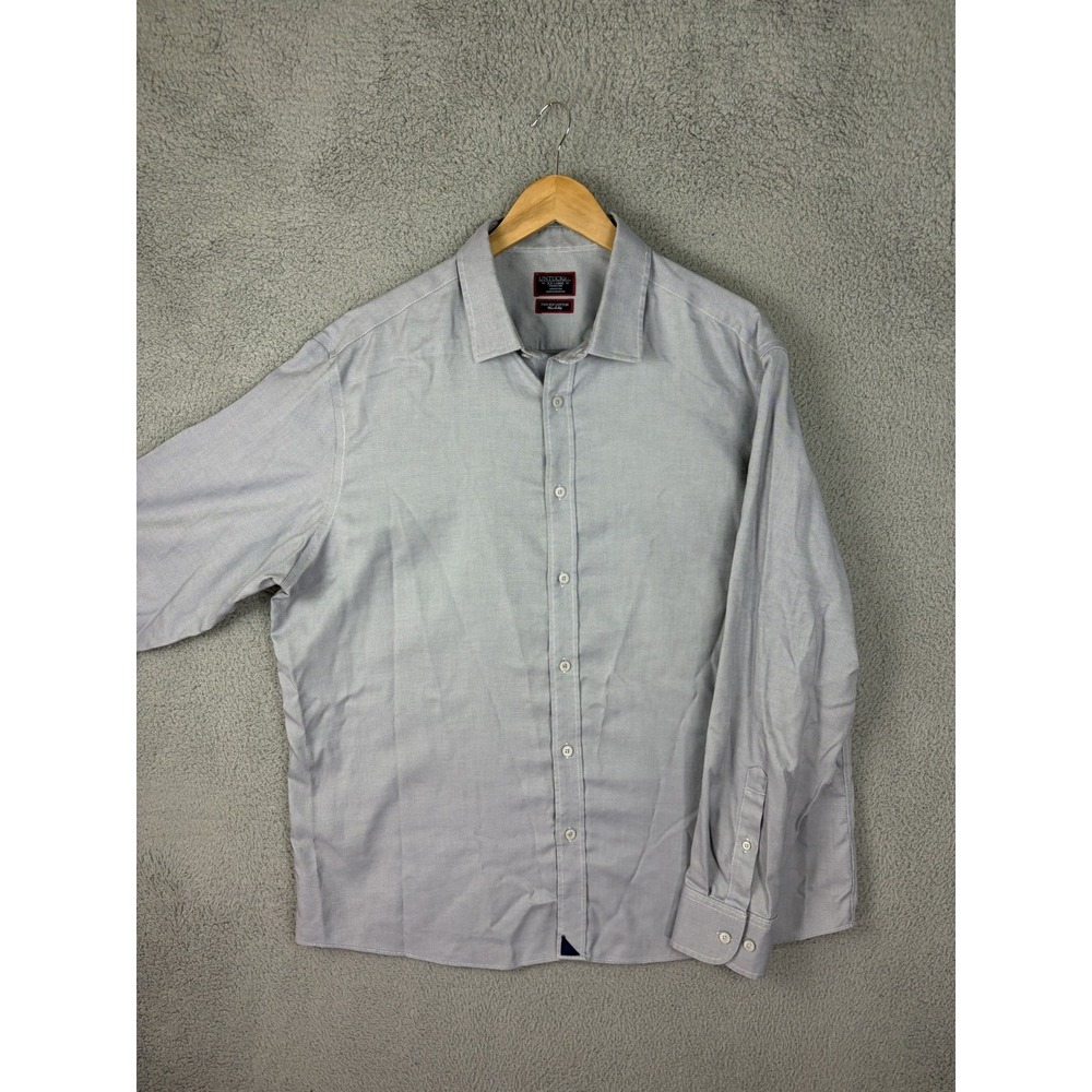 UNTUCKit Mondotte LWF Gray Check Long Sleeve Button Up Shirt Mens 2XL